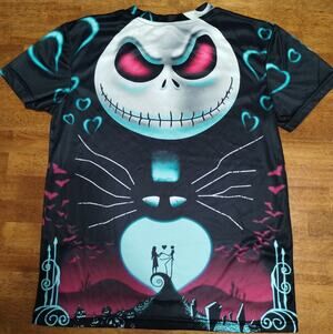 The Nightmare Before Christmas Jack Skellington Graphic T-Shirt Black Youth Larg